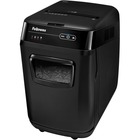 Fellowes AutoMaxâ„¢ 200C Auto Feed Shredder - Non-continuous Shredder - Cross Cut - 10 Per Pass - for shredding Staples, Paper Clip, Credit Card, CD, DVD, Junk Mail, Paper - 0.2" x 1.5" Shred Size - P-4 - 3.35 m/min - 9" Throat - 12 Minute Run Time - 25 Minute Cool Down Time - 32.18 L Wastebin Capacity - 477.25 W - Black