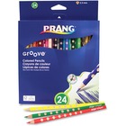 Prang Slim Coloured Pencils - 3.3 mm Lead Diameter - Assorted Lead - 24 / Set