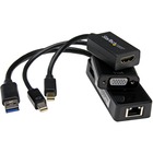 StarTech.com 3-in-1 Surface Pro Adapter Kit - Surface Pro Accessories - Surface Pro Mini DisplayPort Adapter - Surface Ethernet Adapter - Enhance your Microsoft Surface by adding HDMI or VGA video outputs, Gigabit Ethernet and an extra USB port - Works wi