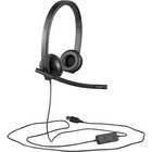 Logitech USB Headset Stereo H570e - Stereo - USB - Wired - 31.50 Hz - 20 kHz - Over-the-head - Binaural - Supra-aural - Noise Cancelling, Electret Microphone - Black