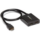 StarTech.com HDMI Splitter 1 In 2 Out - 4k 30Hz - 2 Port - Supports 3D video - Powered HDMI Splitter - HDMI Audio Splitter - Split an HDMI audio/video source to two separate HDMI Displays, with support for HDMI 4K, and Power through a nearby USB port - 1x