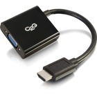 C2G HDMI to VGA Adapter - HDMI to VGA Adapter Converter - 1080p - 8" HDMI/VGA Video Cable for Video Device, Monitor, Notebook - First End: 1 x HDMI Digital Audio/Video - Male - Second End: 1 x 15-pin HD-15 - Female - Supports up to 1920 x 1080 - Shielding - Black