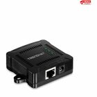 TRENDnet Gigabit PoE Splitter, 1 x Gigabit PoE Input Port, 1 x Gigabit Output Port, Up to 100m (328 ft), Supports 5V, 9V, 12V Devices, 802.3af PoE Compatible, PoE Powered, Black, TPE-104GS - Gigabit Power over Ethernet (PoE) Splitter