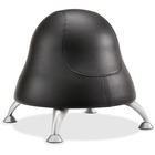 Safco Runtz Children's Seating Vinyl Ball Chair - Black Vinyl Seat - Powder Coated Frame - Four-legged Base - 22.5" Width x 22.5" Depth x 17" Height - 1 Each