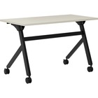 HON Multipurpose Table - Flip Base - Laminated, Light Gray Top - 48" Table Top Width x 24" Table Top Depth x 1" Table Top Thickness - 29.5" Height - Light Gray - Steel
