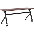 HON Multi-Purpose Table, Flip Base - Chestnut, Laminated Top - 72" Table Top Width x 24" Table Top Depth x 1" Table Top Thickness - 29.5" Height - Chestnut - Steel