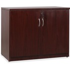 Lorell Essentials Series Mahogany 2-door Storage Cabinet - 36" x 22.5" x 29.5" - 2 x Door(s) - Mahogany - Laminate - Melamine Faced Chipboard (MFC) - Assembly Required