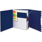 TOPS Ampad Versa Crossover Notebook - Letter - 60 Sheets - Spiral - 24 lb Basis Weight - 8 1/2" x 11" - Navy Cover - Poly Cover - Repositionable, Pocket, Micro Perforated - 1 Each