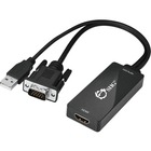 SIIG Portable VGA & USB Audio to HDMI Converter - - USB - External