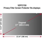 Viewsonic Privacy Filter Screen Protector Black - For 27" Widescreen Monitor - Scratch Resistant