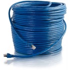 C2G 100ft Cat6 Snagless Solid Shielded Network Patch Cable - Blue - 100 ft Category 6 Network Cable for Network Device - First End: 1 x RJ-45 Male Network - Second End: 1 x RJ-45 Male Network - Patch Cable - Shielding - 23 AWG - Blue