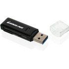 IOGEAR Compact USB 3.0 SDXC/MicroSDXC Card Reader/Writer - SD, SDHC, SDXC, MultiMediaCard (MMC), Micro Size MultiMediaCard (MMC), Reduced Size MultiMediaCard (MMC), miniSD, microSD, miniSDHC, microSDHC, microSDXC, ... - USB 3.0External - 1 Pack