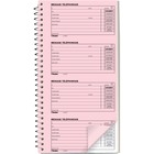 Blueline 400 Messages (10"3/4 x 5"3/4), French - Spiral BoundCarbonless Copy - 5.75" (146.05 mm) x 10.75" (273.05 mm) Sheet Size - Pink, White - White Cover - 1 Each