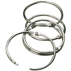 Westcott Loose Leaf Rings - 2" Diameter - Round - Chrome Metal - 4 / Pack