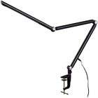 Inveco Dimmable Tri-Arm LED Table Lamp - 24" (609.60 mm) Height - LED Bulb - Dimmable, Adjustable Arm, Flexible, Triple Arm - 600 Lumens - Desk Mountable - Black