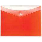 Pendaflex Letter File Wallet - 8 1/2" x 11" - 2 Back Pocket(s) - Poly - Tangerine - 1 Each