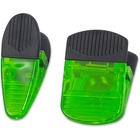 Merangue Magnetic Jumbo Clips - for Paper - Heavy Duty - 2 / Pack - Green - Rubber