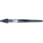 Plumix Refillable Fountain Pens - Medium Pen Point - Refillable - Black - Black Barrel - 1 Each