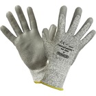 RONCO DEFENSOR Palm Coated HPPE Gloves - 9 Size Number - Large Size - Gray - Cut Resistant, Snag Resistant, Scrape Resistant, Abrasion Resistant, Tear Resistant, Puncture Resistant, Comfortable, Machine Washable, Breathable, Flexible - For Assembling, Carpentry, Warehouse, Construction, Material Handling, Shipping, Metal Fabrication, Power Tool Handling, Cable Handling, HVAC Operation - 6 / Box