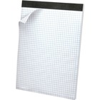 TOPS Gold Fibre Extra-Thick Chipbrd Quad-grid Pad - 80 Sheets - 8 1/2" x 11 3/4" - White Paper - Micro Perforated, Chipboard Backing, Easy Tear - 1Each