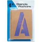 U.S. Stamp & Sign Brown Paper Letters/Numbers Stencils - 4" (101.60 mm) - Number, Capital Letter - Natural, Purple