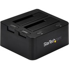 StarTech.com Dual-Bay USB 3.0 to SATA and IDE Hard Drive Docking Station, 2.5/3.5" SATA III and IDE (40 pin), SSD/HDD Dock, Top-Loading - Dual-Bay Hard Drive Dock for 2.5/3.5" SATA and IDE Drives; SATA III and IDE (40 pin, EIDE/PATA) HDD/SSD; USB 3.2 (5 Gbps) Host Connection; Top-Loading Drive Bays w/ Drive Doors and Eject Buttons; Status LEDs; Hot Swap Drive Bays; OS Independent