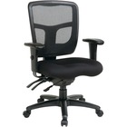 ProLine II ProGrid Back Mid Back Managers Chair - Black Coal FreeFlex Fabric, Molded Foam Seat - Black Mesh Back - Mid Back - 5-star Base - 1 Each