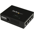 Star Tech.com 4 Port Gigabit Midspan - PoE+ Injector - 802.3at and 802.3af - Deliver power and data to four PoE-powered devices (PD) using this wall-mountable PoE+ midspan hub - 4 Port Gigabit Power over Ethernet Midspan - 802.3at & 802.3af - Wall-mountable Power over Ethernet Injector - Up to 30.8 Watts per port - Easy setup