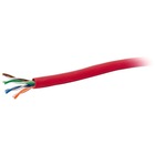 C2G Cat.5e UTP Network Cable - 1000 ft Category 5e Network Cable for Network Device - Bare Wire - Bare Wire - 24 AWG - Red