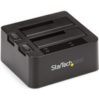 StarTech.com Dual-Bay USB 3.1 to SATA Hard Drive Docking Station, 2.5/3.5" SATA I/II/III, SSD/HDD Dock, USB Hard Drive Bay, Top-Loading - Dual-Bay Hard Drive Dock for 2.5" / 3.5" SATA Drives; SATA III (6.0 Gbps) HDD/SSD; USB 3.2 Gen 2 (10 Gbps) Host Connection; Top-Loading Drive Bay w/ Drive Doors and Eject Buttons; LED Status Lights; Hot Swappable; No software or drivers required