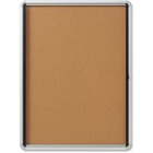 Quartet Bulletin Board - 39" (990.60 mm) Height x 30" (762 mm) Width - Cork Surface - Durable, Locking Door - 1 Each