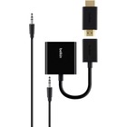 Belkin Universal HDMI to VGA Adaptor with Audio - HDMI/Mini-phone/USB/VGA A/V Cable for Chromebook, Chromecast, Apple TV, Amazon Fire TV, Raspberry Pi, Projector, TV - First End: 1 x HDMI Digital Audio/Video - Female - Second End: 1 x 15-pin HD-15 - Femal