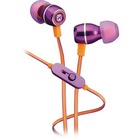 iHome iB18 Earset - Stereo - Mini-phone (3.5mm) - Wired - Earbud - Binaural - In-ear - 3.9 ft Cable - Purple