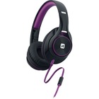 iHome Uproar iB42 Headset - Stereo - Mini-phone (3.5mm) - Wired - 32 Ohm - 20 Hz - 20 kHz - Over-the-head - Binaural - Circumaural - 5.9 ft Cable - Purple