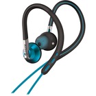 iHome 2-in-1 Sport Earbuds and Removable Earhooks with In-line Mic and Remote - Stereo - Mini-phone (3.5mm) - Wired - 32 Ohm - 20 Hz - 20 kHz - Over-the-ear, Earbud - Binaural - In-ear - 4 ft Cable - Black, Blue