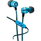 iHome iB18 Earset - Stereo - Mini-phone (3.5mm) - Wired - Earbud - Binaural - In-ear - 3.9 ft Cable - Blue