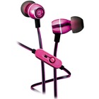 iHome iB18 Earset - Stereo - Mini-phone (3.5mm) - Wired - Earbud - Binaural - In-ear - 3.9 ft Cable - Pink