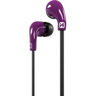 iHome Noise Isolating Earbuds with in-line Mic+Remote - Stereo - Mini-phone (3.5mm) - Wired - Earbud - Binaural - In-ear - Purple