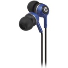 iHome Noise Isolation Earbuds with Interchangeable Ear Cushions - Stereo - Blue - Mini-phone (3.5mm) - Wired - 20 Hz 20 kHz - Earbud - Binaural - In-ear