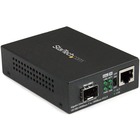 StarTech.com Gigabit Ethernet Fiber Media Converter with Open SFP Slot - Supports 10/100/1000 Networks - Convert and extend different networks over a Gigabit fiber cable connection using the SFP of your choice - Gigabit Ethernet fiber media converter w/ o