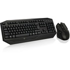 IOGEAR Kaliber Gaming Wireless Gaming Keyboard and Mouse Combo - USB 2.0 Wireless RF Keyboard - USB 2.0 Wireless RF Mouse - 2000 dpi - 7 Button - Scroll Wheel - QWERTY - AA - Compatible with Computer, Notebook (PC)
