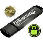Kanguru Defender Elite300 FIPS 140-2 Certified, SuperSpeed USB 3.0 secure flash drive, 32G - 32 GB - USB 3.0 - Black - 256-bit AES - 3 Year Warranty - TAA Compliant