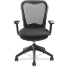 Lorell Mesh-back Task Chair with Swivel Tilt - Black Fabric Seat - Black Back - 5-star Base - 29" Width x 26" Depth x 40.5" Height - 1 Each