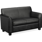 HON Circulate Tailored Loveseat - 53.50" (1358.90 mm) x 28.75" (730.25 mm) x 32" (812.80 mm) - SofThread Leather Black SeatSofThread Leather Black Back