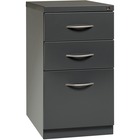 Lorell Premium Box/Box/File Mobile Pedestal - 15" x 22.9" x 27.8" - 3 x Drawer(s) for Box, File - Letter - Ball-bearing Suspension, Drawer Extension, Durable, Pencil Tray - Charcoal - Steel - Recycled