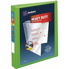 AveryÂ® Heavy-Duty View Binders - Locking One Touch EZD Rings - 1" Binder Capacity - Letter - 8 1/2" x 11" Sheet Size - Ring Fastener(s) - 4 Internal Pocket(s) - Poly - Chartreuse - Recycled - Cover, Spine, Divider, One Touch Ring, Gap-free Ring, Non-s