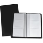 Lorell Business Card Storage Holder - 0.71" (18.03 mm) x 4.75" (120.65 mm) x 7" (177.80 mm) x - Vinyl, Plastic - 1 Each - Black, Clear