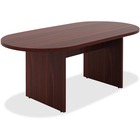 Lorell Chateau Series Mahogany 6' Oval Conference Table - 70.9" x 35.4"30" Table, 1.5" Top - Reeded Edge - Material: P2 Particleboard - Finish: Mahogany Laminate