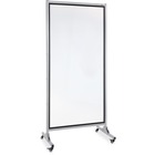 Lorell 2-sided Whiteboard Easel - 37.5" (3.1 ft) Width x 82.5" (6.9 ft) Height - White Steel Surface - Black Aluminum Frame - Rectangle - 1 Each