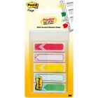 Post-itÂ® Prioritize 1/2" Wide Flags - 20 x Red, 20 x Yellow, 20 x Green, 40 x White - 0.50" - Red, Yellow, Green, White - Repositionable, Removable, Self-stick - 1 / Pack